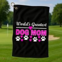 World's Greatest Dog Mom Golf Towel thumb 1
