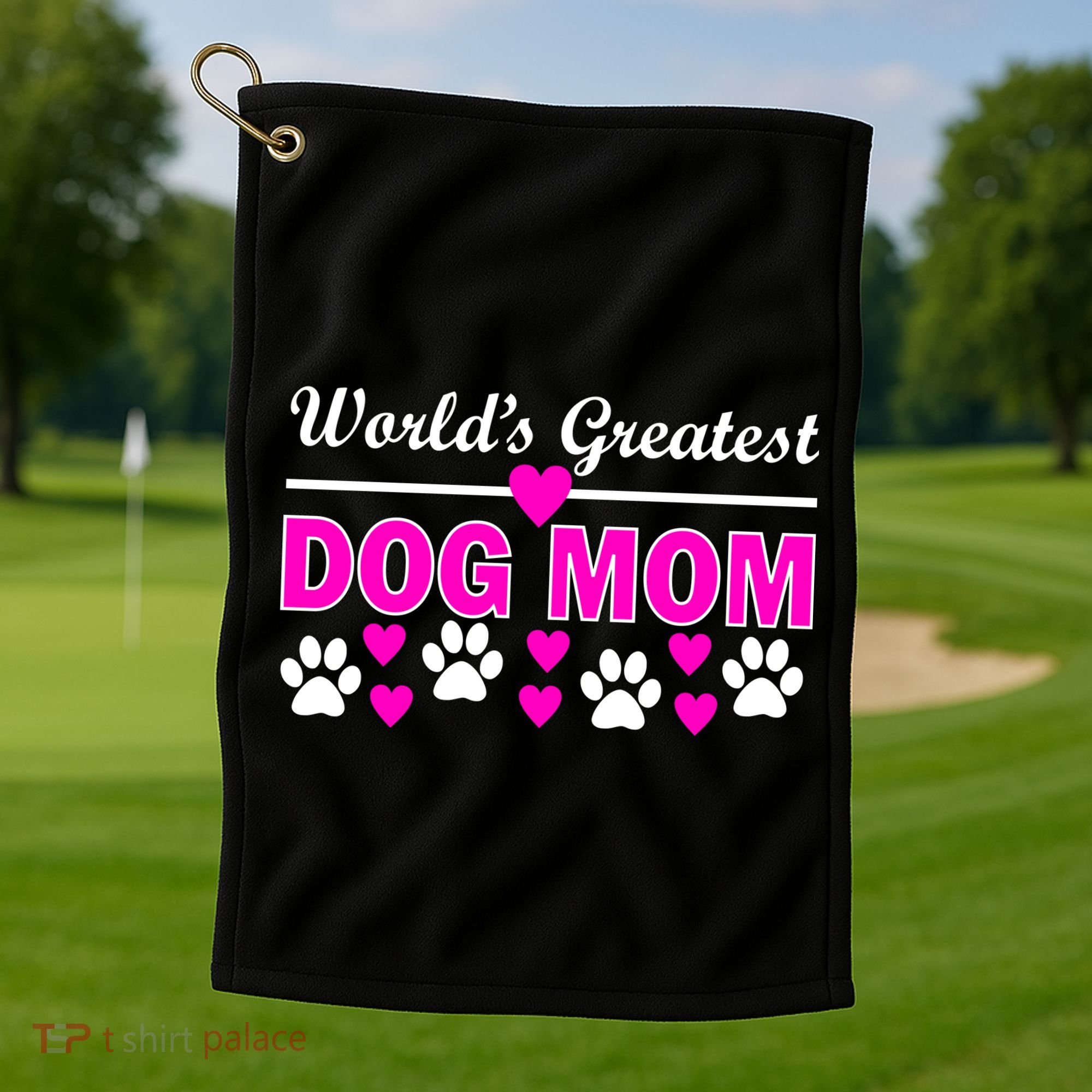 World's Greatest Dog Mom Golf Towel