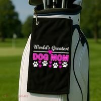 World's Greatest Dog Mom Golf Towel thumb 2