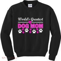 World's Greatest Dog Mom Kids Sweatshirt thumb 0