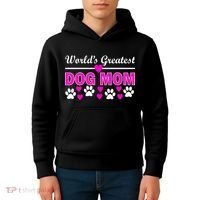 World's Greatest Dog Mom Kids Hoodie thumb 4