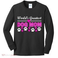 World's Greatest Dog Mom Kids Long Sleeve Shirt thumb 0
