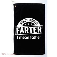 Worlds Greatest Farter Funny Father Dad Golf Towel thumb 0