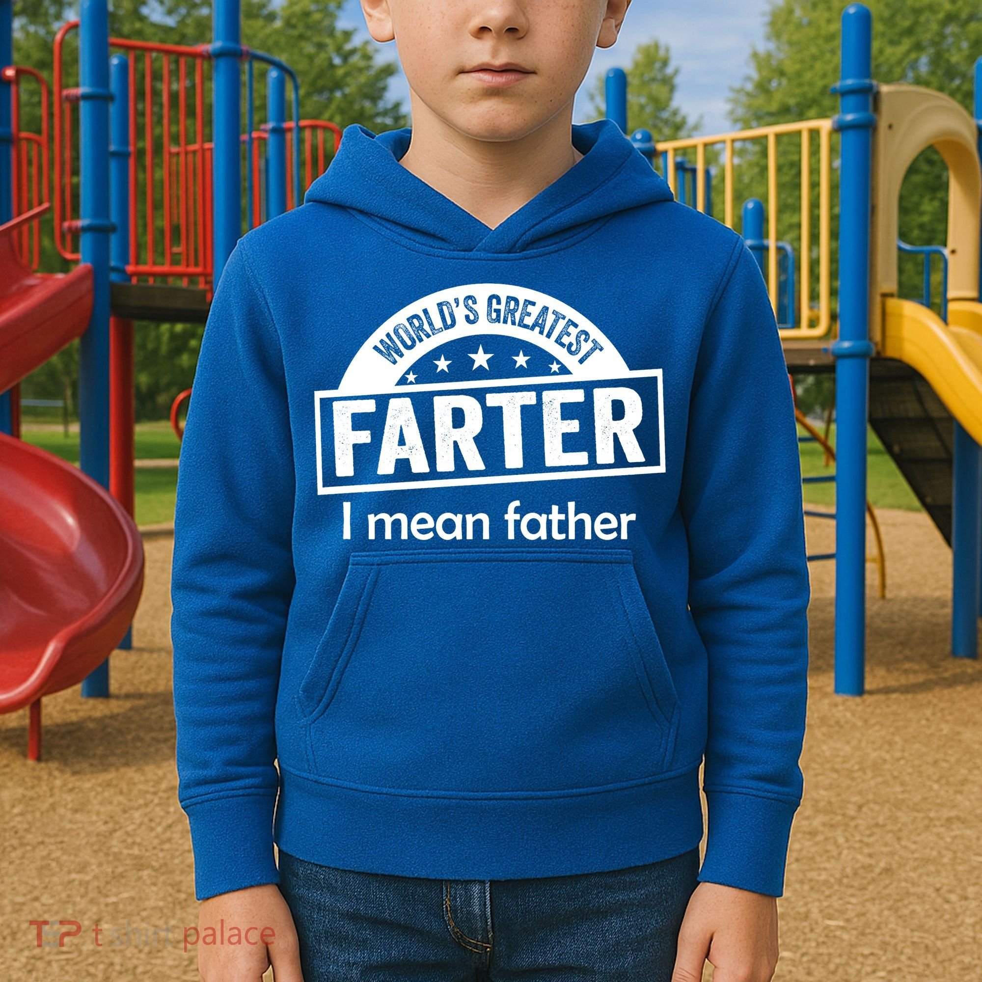 Worlds Greatest Farter Funny Father Dad Kids Hoodie