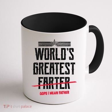 World's Greatest Farter Oops I Mean Father Coffee Mug back