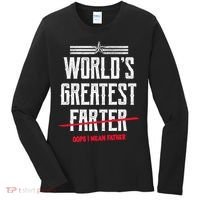 World's Greatest Farter Oops I Mean Father Women's Long Sleeve Shirt thumb 0