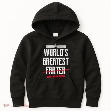 World's Greatest Farter Oops I Mean Father Kids Hoodie