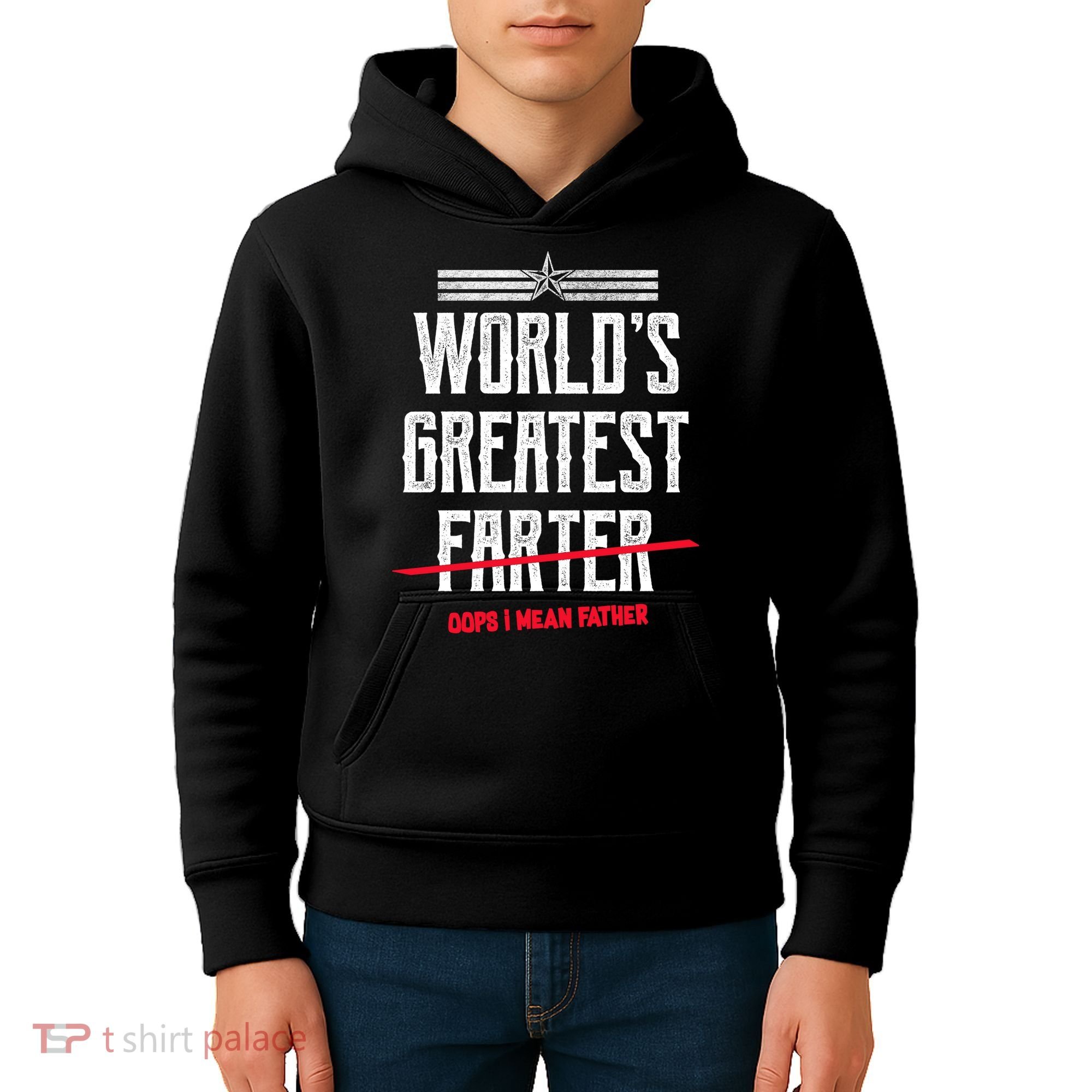 World's Greatest Farter Oops I Mean Father Kids Hoodie