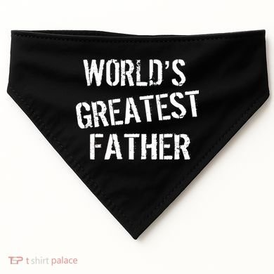 World's Greatest father USA-Made Doggie Bandana