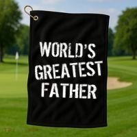 World's Greatest father Golf Towel thumb 1