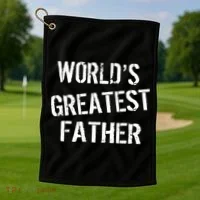 World's Greatest father Golf Towel thumb 1