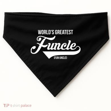 World's Greatest Funcle Fun Uncle USA-Made Doggie Bandana