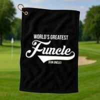 World's Greatest Funcle Fun Uncle Golf Towel thumb 1