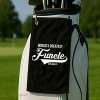 World's Greatest Funcle Fun Uncle Golf Towel thumb 2