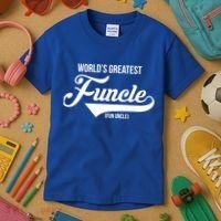 World's Greatest Funcle Fun Uncle Kids T-Shirt thumb 3