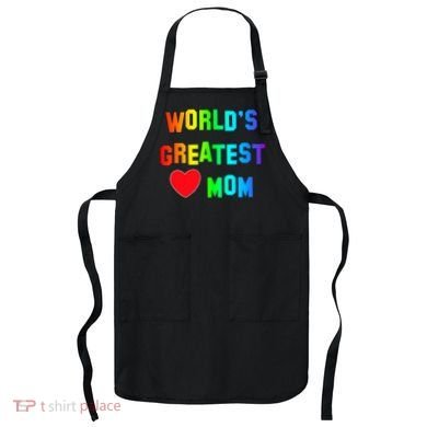 World's Greatest Mom Rainbow Apron