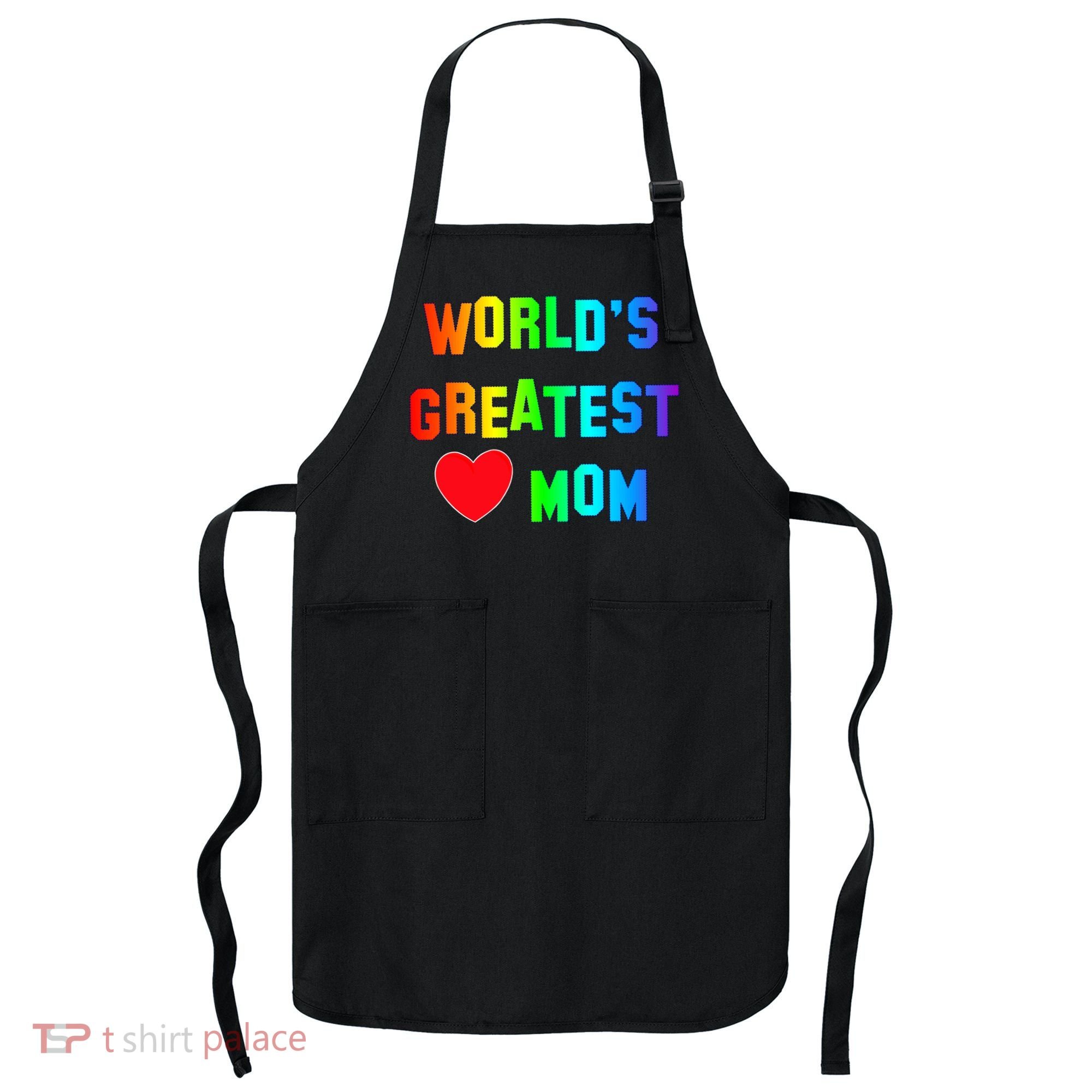 World's Greatest Mom Rainbow Apron
