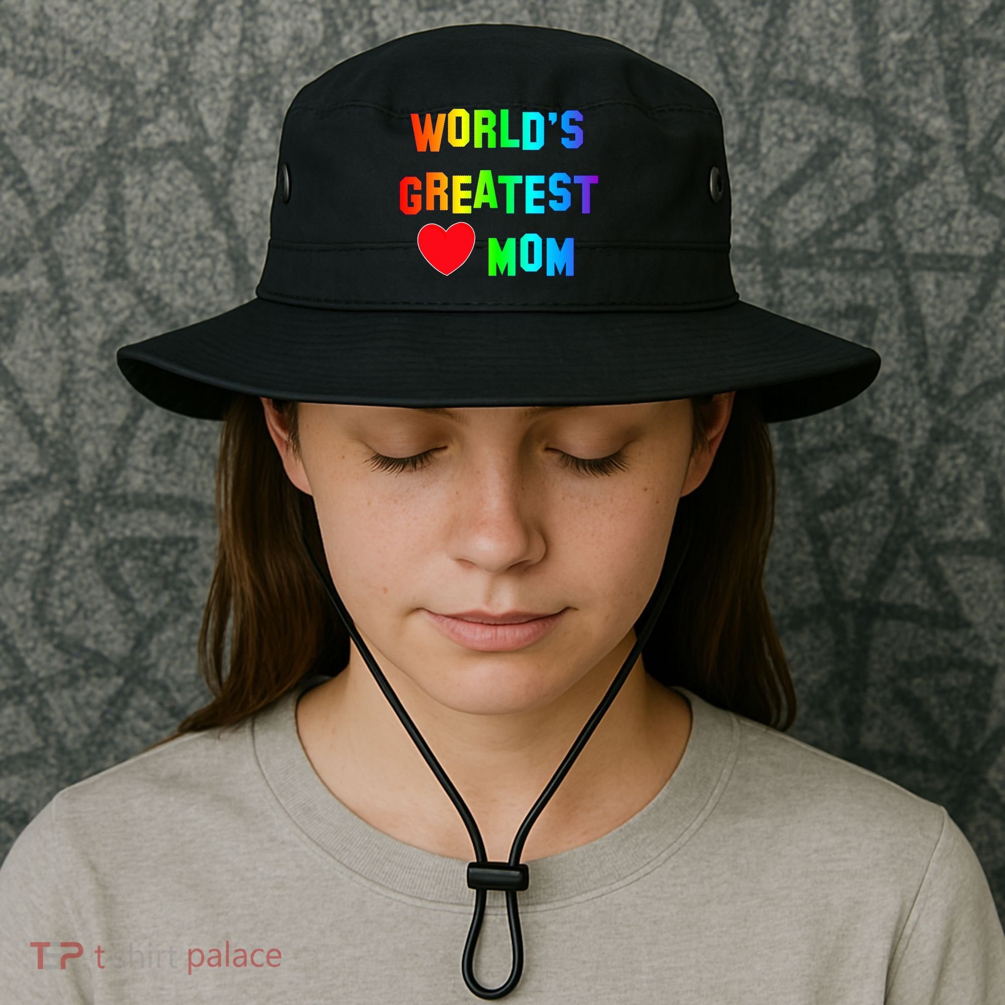 World's Greatest Mom Rainbow Bucket Hat