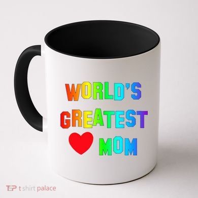 World's Greatest Mom Rainbow Coffee Mug