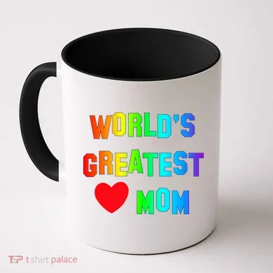 World's Greatest Mom Rainbow Coffee Mug