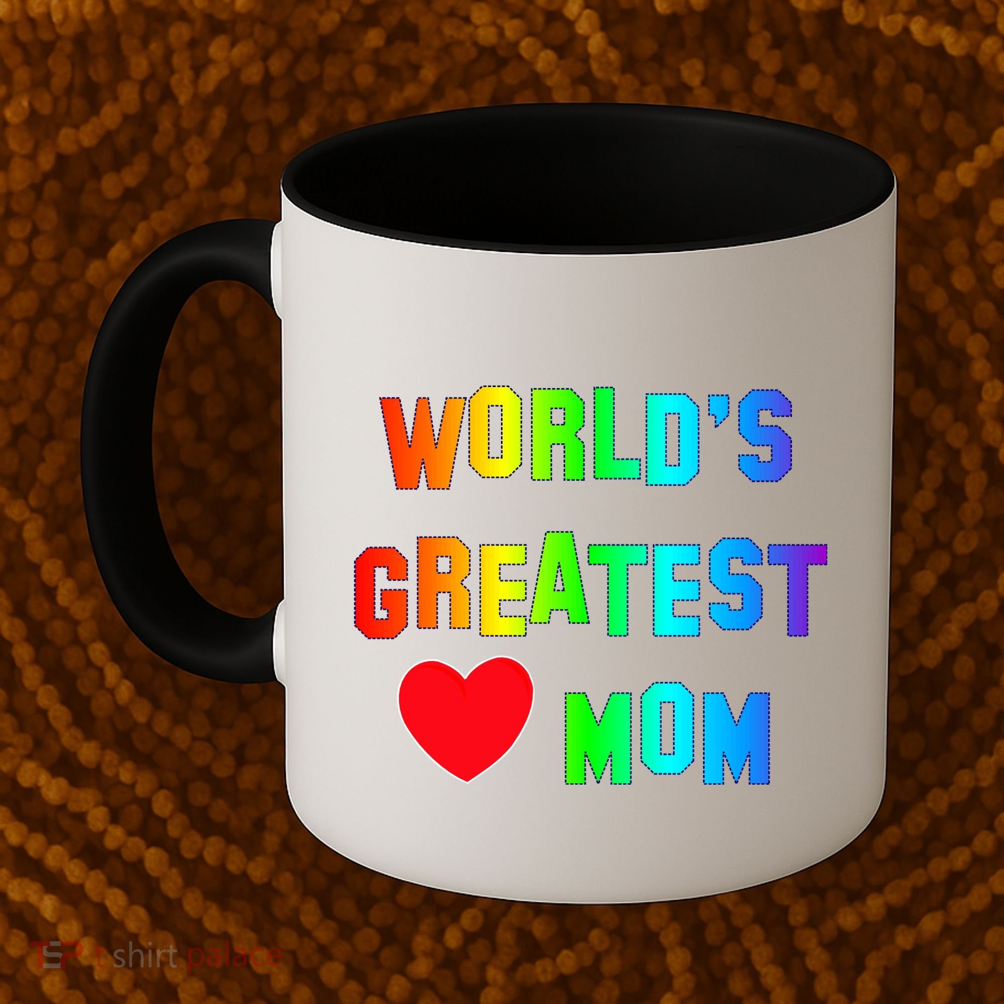 World's Greatest Mom Rainbow Coffee Mug