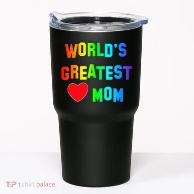 World's Greatest Mom Rainbow Tumbler