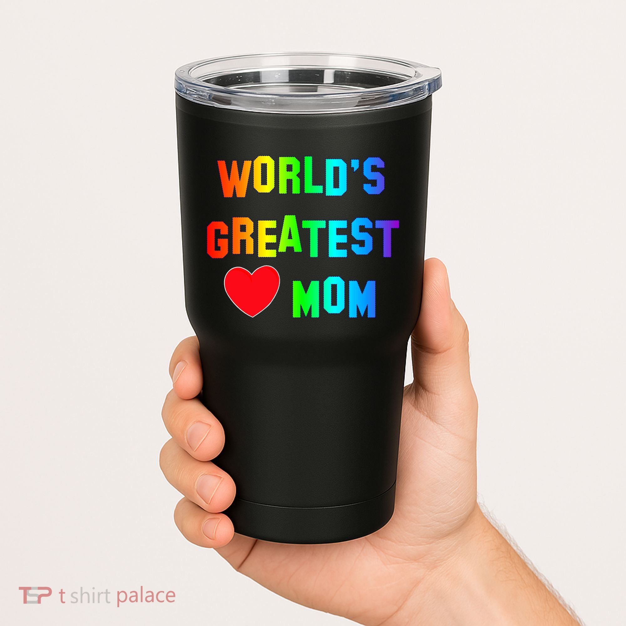 World's Greatest Mom Rainbow Tumbler