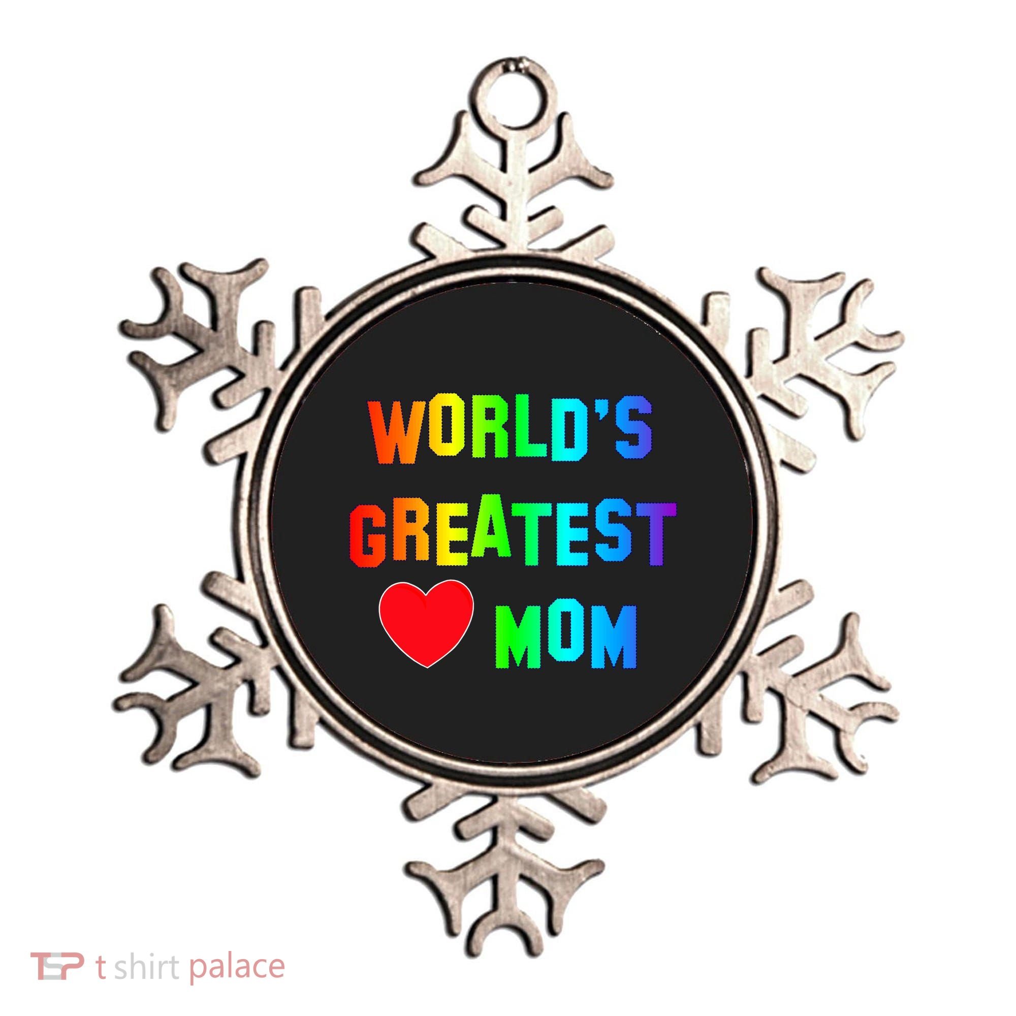 World's Greatest Mom Rainbow Ornament