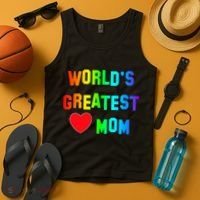 World's Greatest Mom Rainbow Tank Top thumb 4