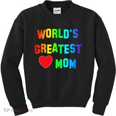 World's Greatest Mom Rainbow Kids Sweatshirt