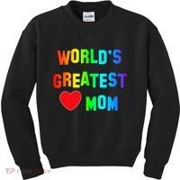 World's Greatest Mom Rainbow Kids Sweatshirt thumb 0