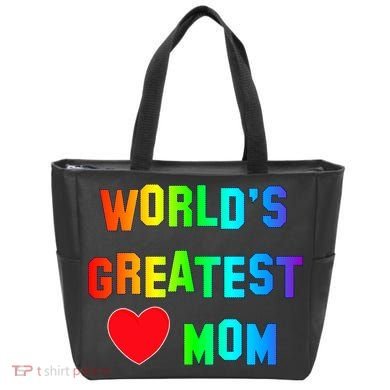 World's Greatest Mom Rainbow Tote Bag