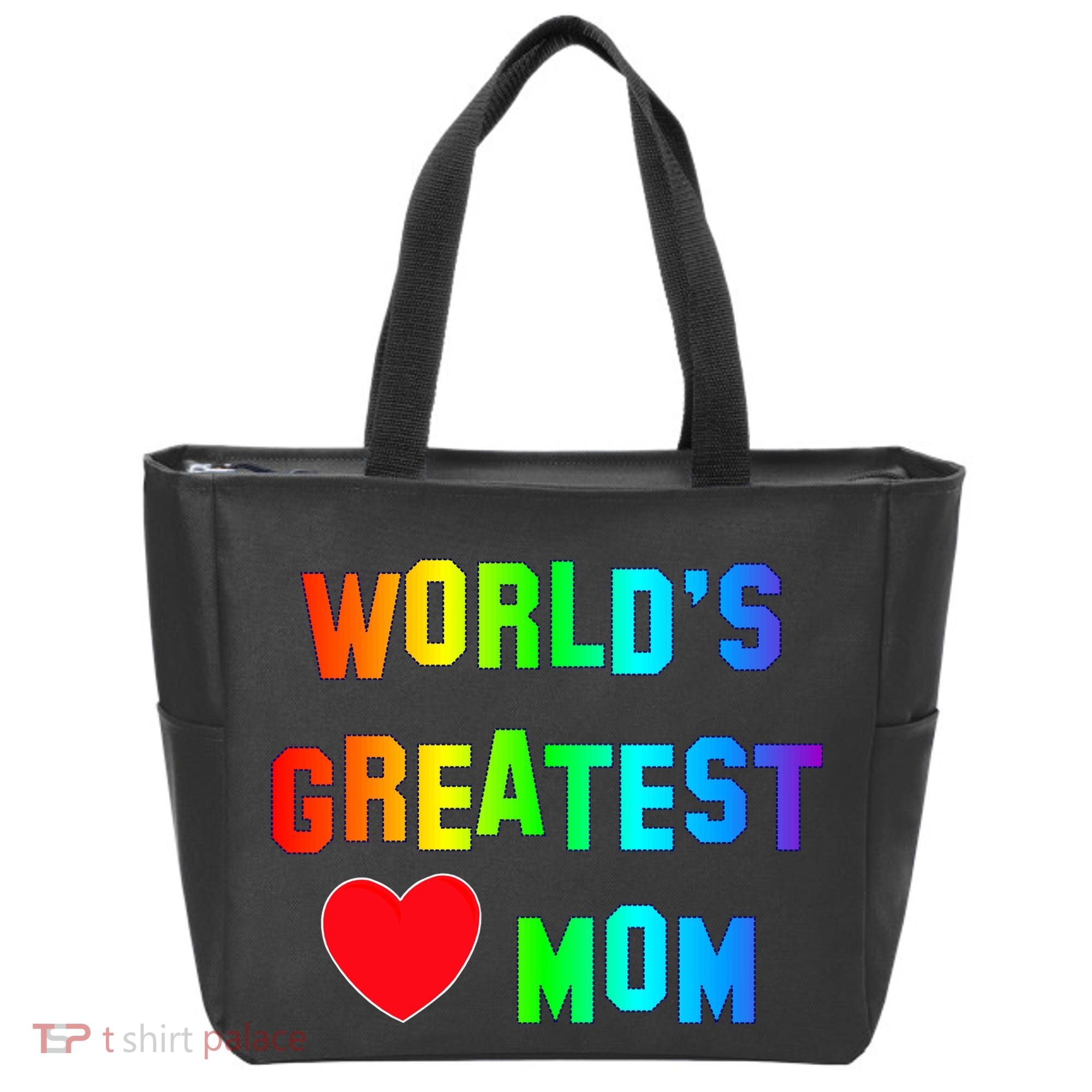 World's Greatest Mom Rainbow Tote Bag