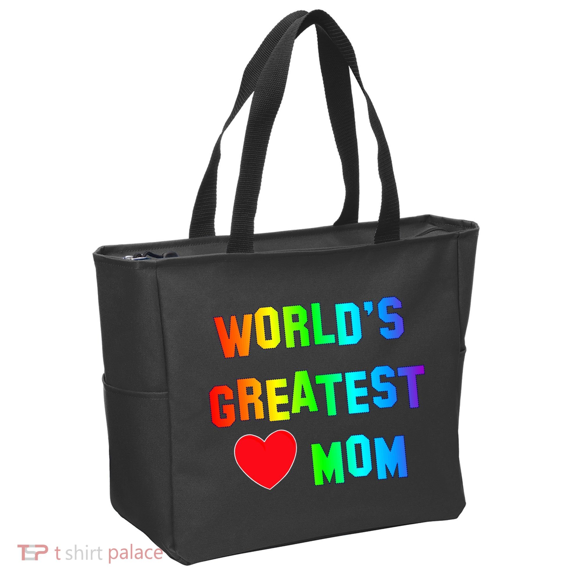 World's Greatest Mom Rainbow Tote Bag
