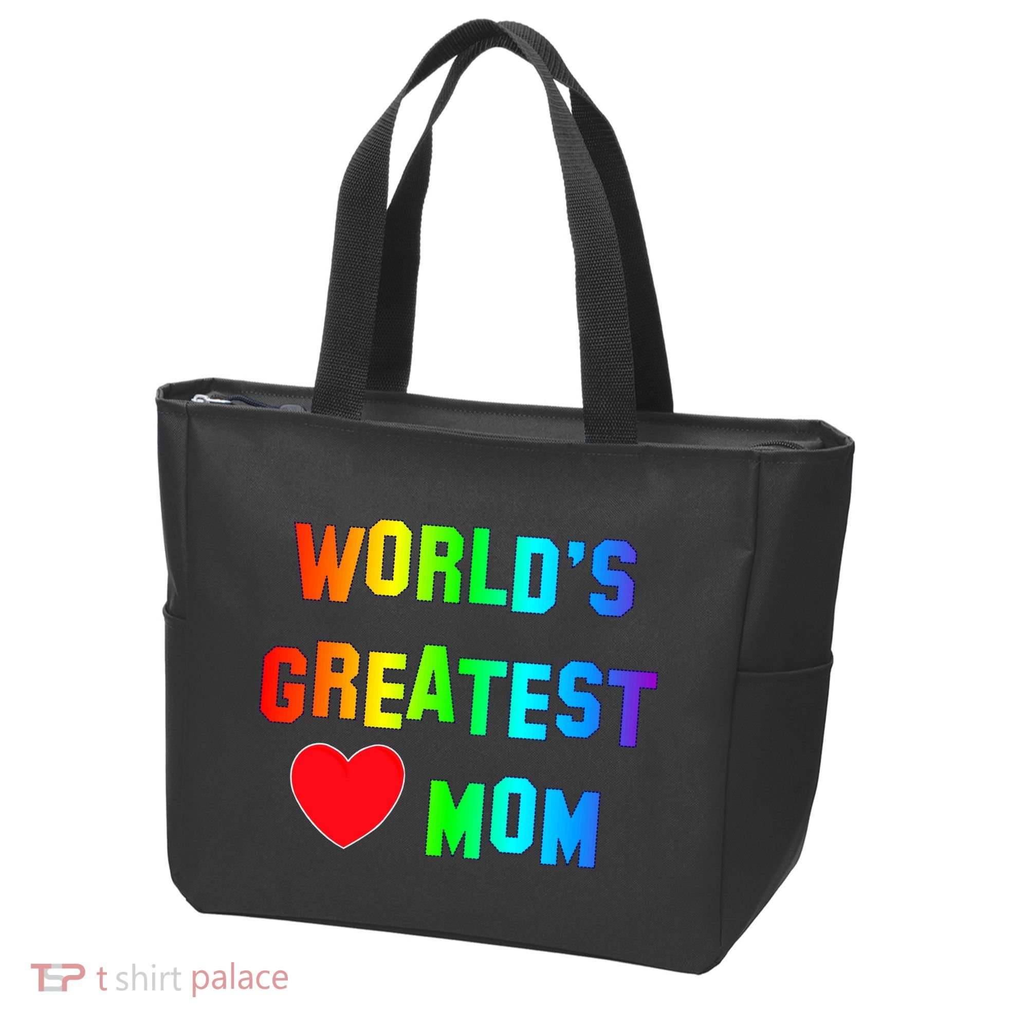 World's Greatest Mom Rainbow Tote Bag