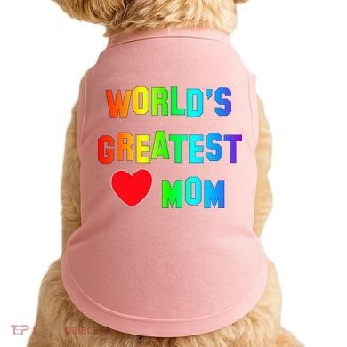 World's Greatest Mom Rainbow Doggie Tank