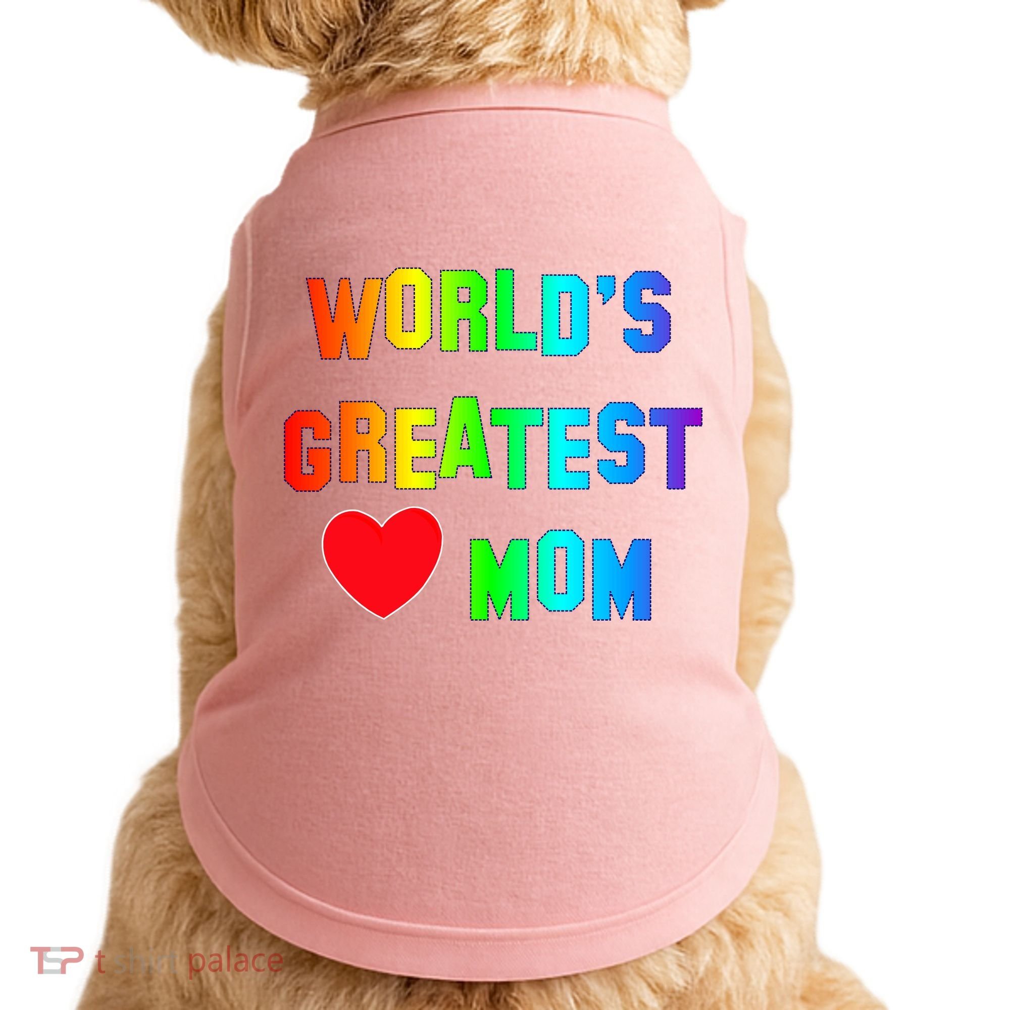 World's Greatest Mom Rainbow Doggie Tank