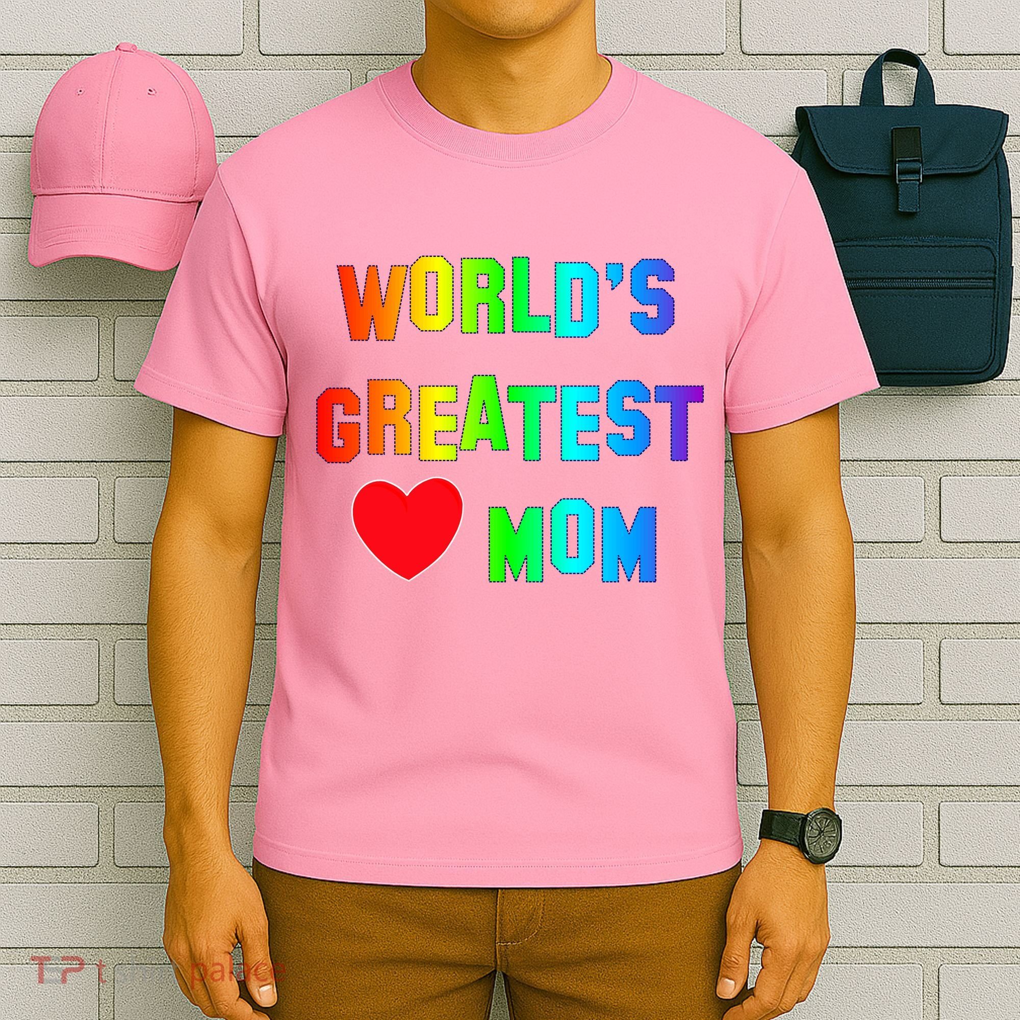 World's Greatest Mom Rainbow T-Shirt