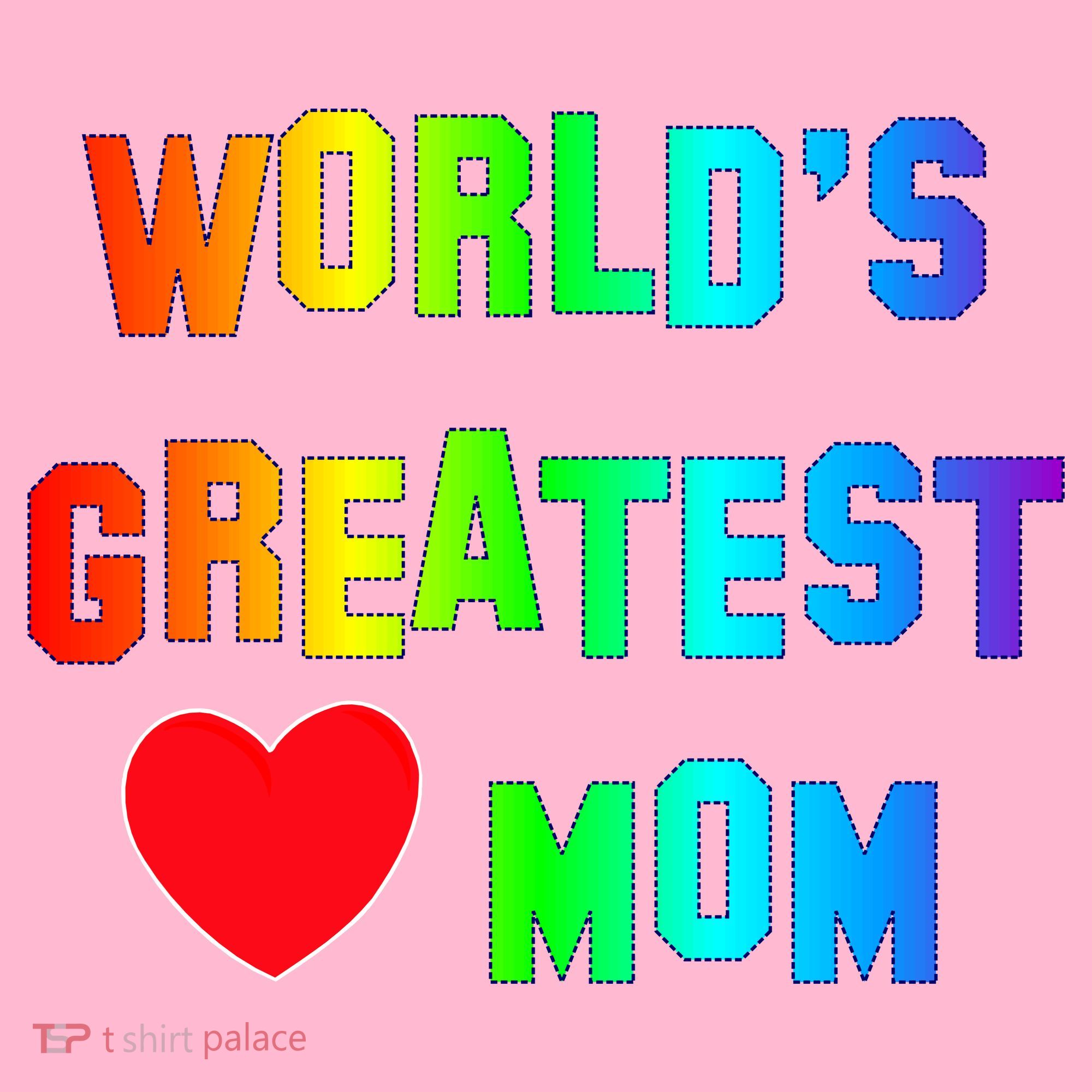 World's Greatest Mom Rainbow Coaster