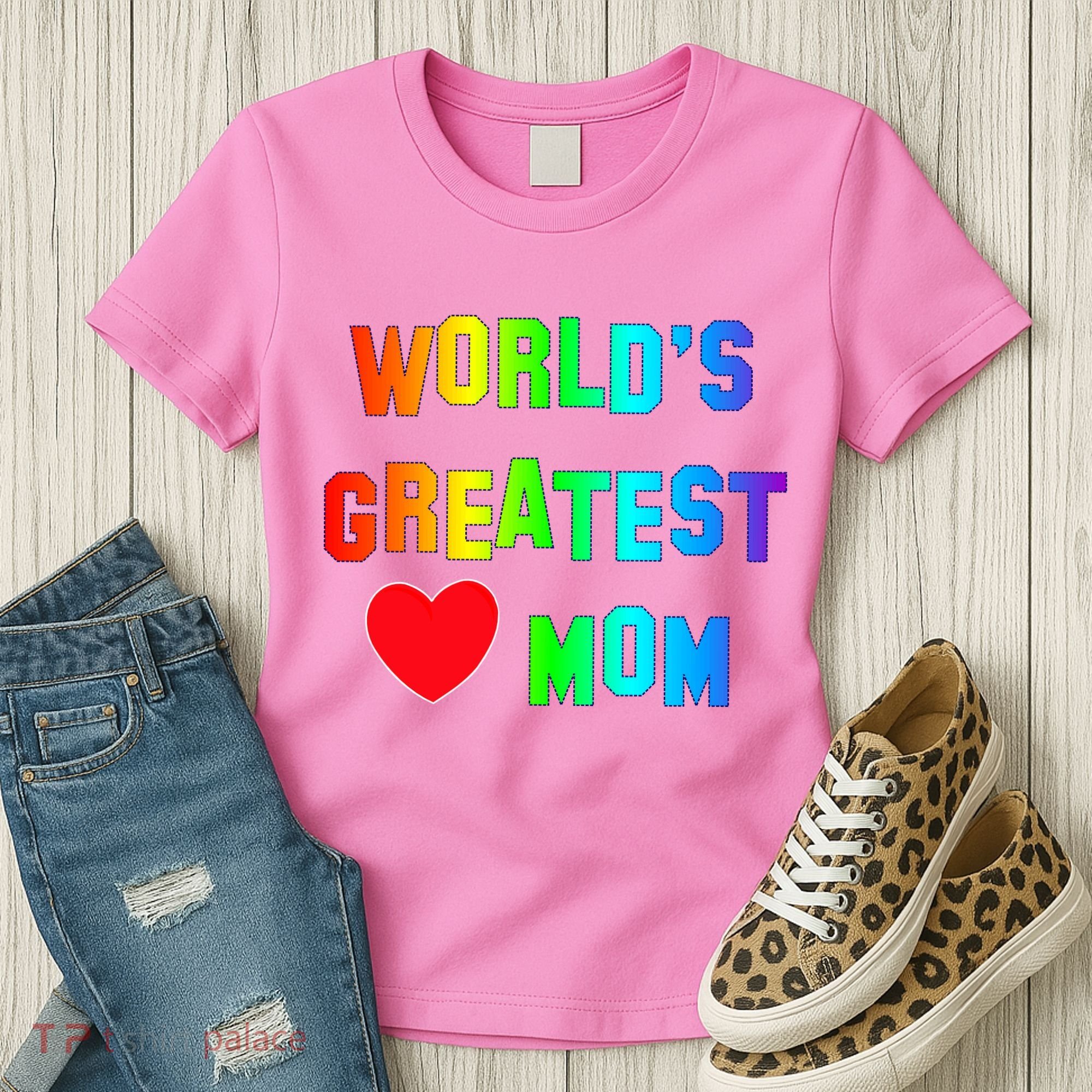 World's Greatest Mom Rainbow Women's T-Shirt