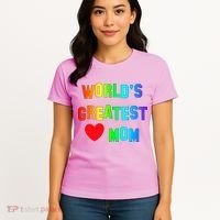 World's Greatest Mom Rainbow Women's T-Shirt thumb 4