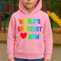 World's Greatest Mom Rainbow Kids Hoodie thumb 2