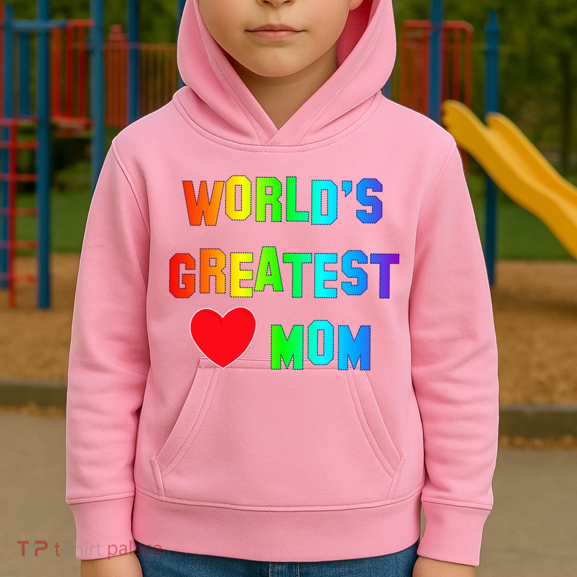 World's Greatest Mom Rainbow Kids Hoodie