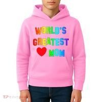 World's Greatest Mom Rainbow Kids Hoodie thumb 4
