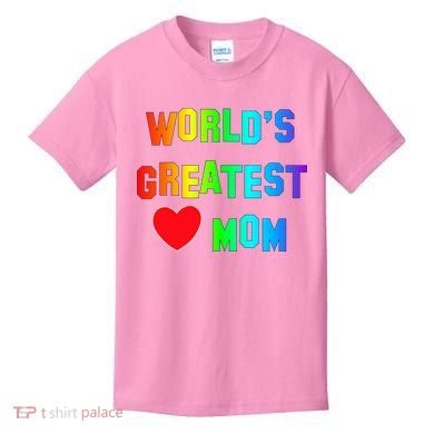 World's Greatest Mom Rainbow Kids T-Shirt