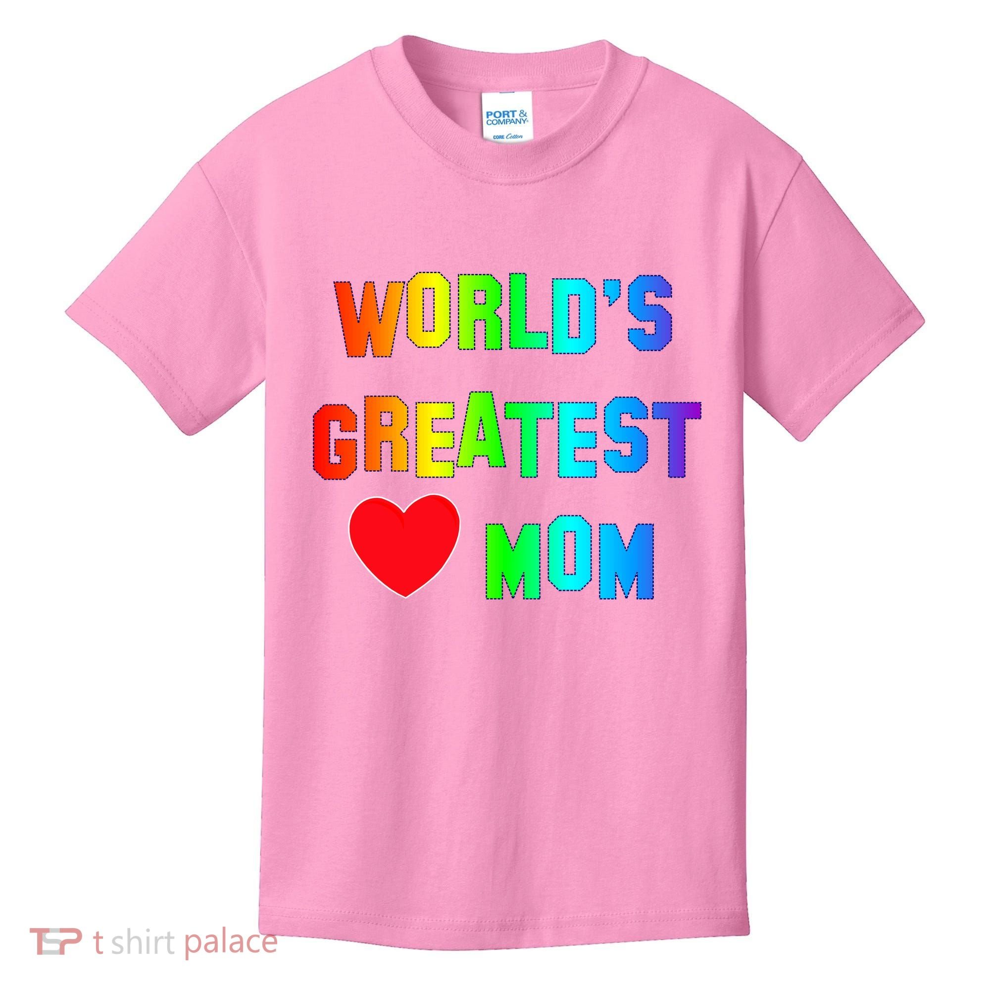World's Greatest Mom Rainbow Kids T-Shirt