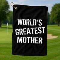 World's Greatest Mother Golf Towel thumb 1