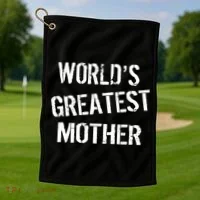 World's Greatest Mother Golf Towel thumb 1