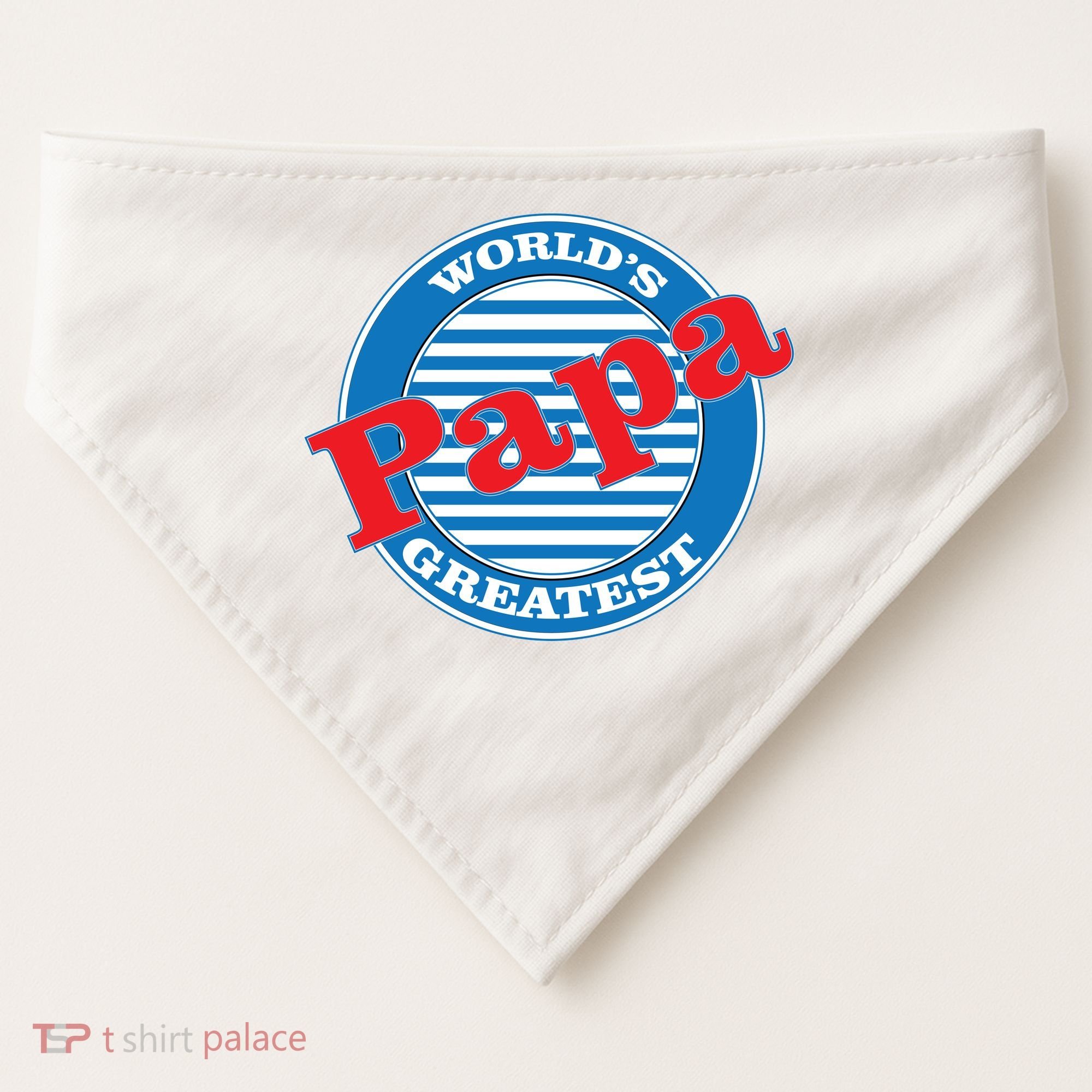 World's Greatest Papa USA-Made Doggie Bandana