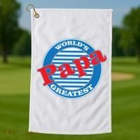 World's Greatest Papa Golf Towel thumb 1